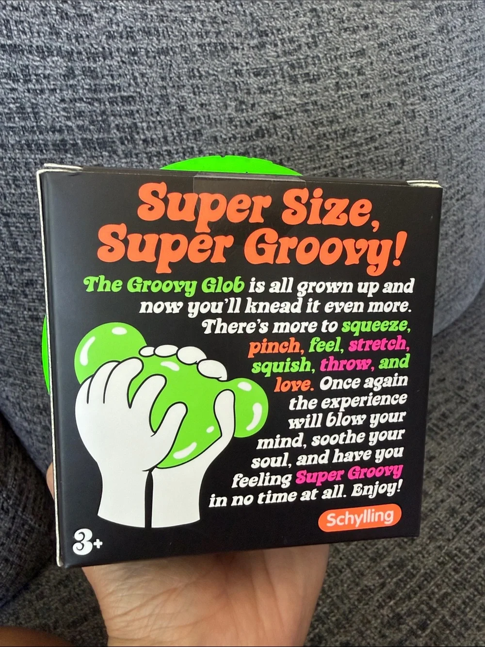 Super Nee Doh Groovy Glow Squish Toy - Neon Green